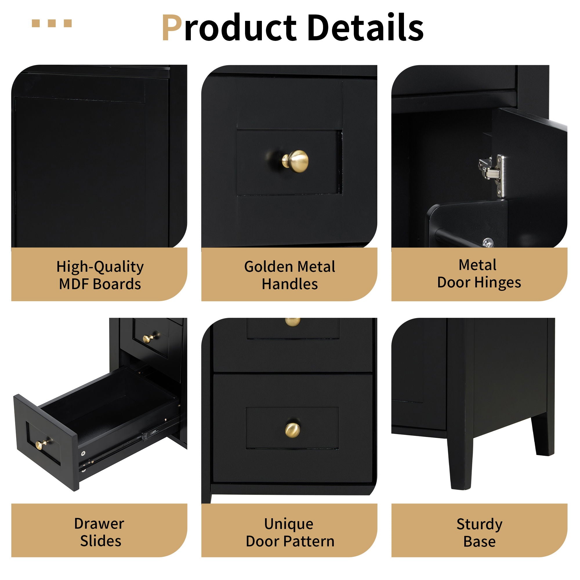 Modern Bathroom Vanity With Sink, 3 Drawers And Adjustable Shelf