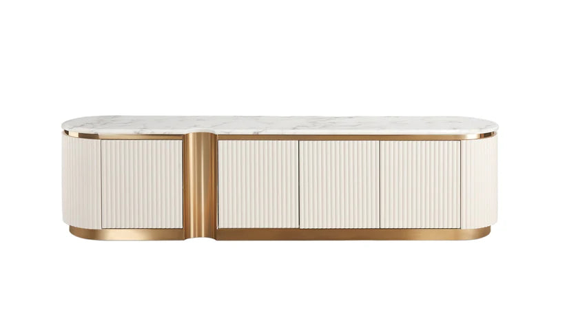 Valente TV Console (Cream White)