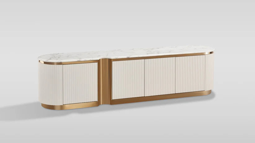 Valente TV Console (Cream White)