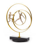 SZ0240 Modern Bronze Acrobats-Rings Sculpture