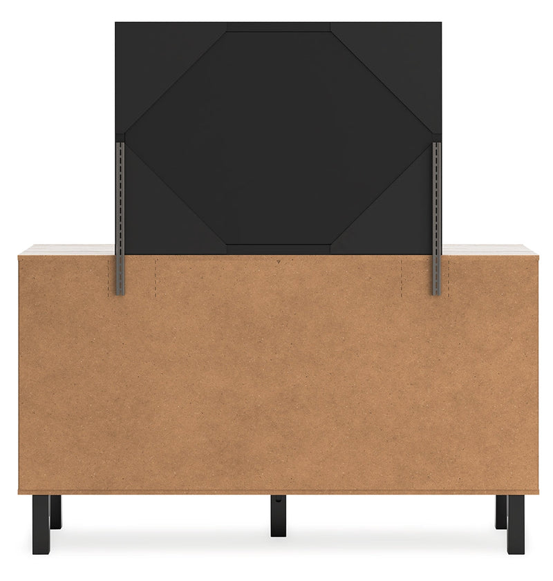 Vessalli Beige Panel Bed with Dresser