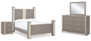 Surancha Grey Panel Bedroom Set