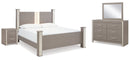 Surancha Grey Panel Bedroom Set