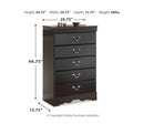 Huey Vineyard Black Sleigh Bedroom Set