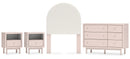 Wistenpine Pink Panel Bedroom Set