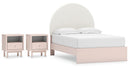 Wistenpine Pink Panel Bedroom Set