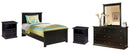 Maribel Black Panel Bedroom Set