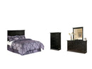 Maribel Black Panel Bedroom Set