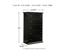 Maribel Black Panel Bedroom Set