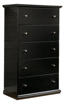 Maribel Black Panel Bedroom Set