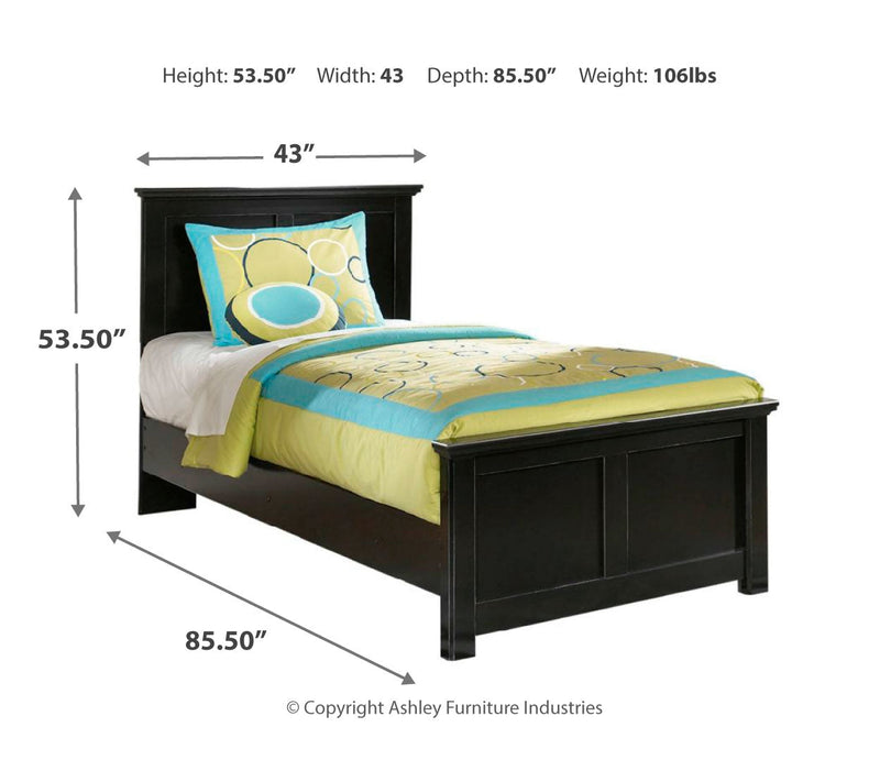 Maribel Black Panel Bedroom Set
