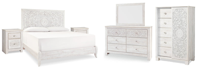 Paxberry White Panel Bedroom Set