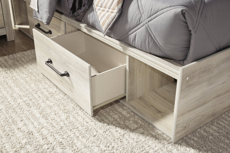 Cambeck Beige Panel Bedroom Set with Storage