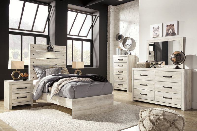 Cambeck Beige Panel Bedroom Set with Storage