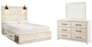 Cambeck Beige Panel Bedroom Set with Storage