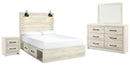 Cambeck Beige Panel Bedroom Set with Storage