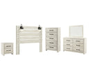 Cambeck Beige Panel Bedroom Set with Storage