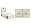 Cambeck Beige Panel Bedroom Set with Storage