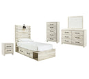 Cambeck Beige Panel Bedroom Set with Storage