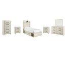 Cambeck Beige Panel Bedroom Set with Storage