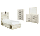 Cambeck Beige Panel Bedroom Set with Storage