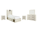 Cambeck Beige Panel Bedroom Set with Storage