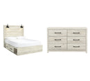 Cambeck Beige Panel Bedroom Set with Storage