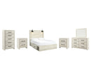 Cambeck Beige Panel Bedroom Set with Storage