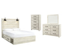 Cambeck Beige Panel Bedroom Set with Storage