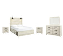 Cambeck Beige Panel Bedroom Set with Storage