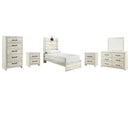 Cambeck Beige Panel Bedroom Set with Storage
