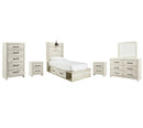 Cambeck Beige Panel Bedroom Set with Storage