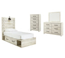 Cambeck Beige Panel Bedroom Set with Storage