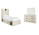 Cambeck Beige Panel Bedroom Set with Storage