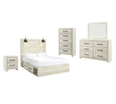 Cambeck Beige Panel Bedroom Set with Storage