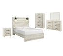 Cambeck Beige Panel Bedroom Set with Storage