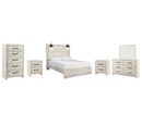 Cambeck Beige Panel Bedroom Set with Storage