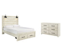 Cambeck Beige Panel Bedroom Set with Storage