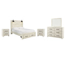 Cambeck Beige Panel Bedroom Set with Storage