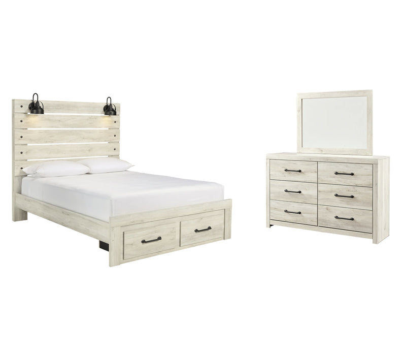 Cambeck Beige Panel Bedroom Set with Storage