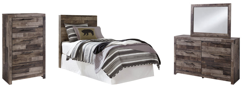 Derekson Brown Panel Bedroom Set with Storage
