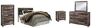 Derekson Brown Panel Bedroom Set with Storage