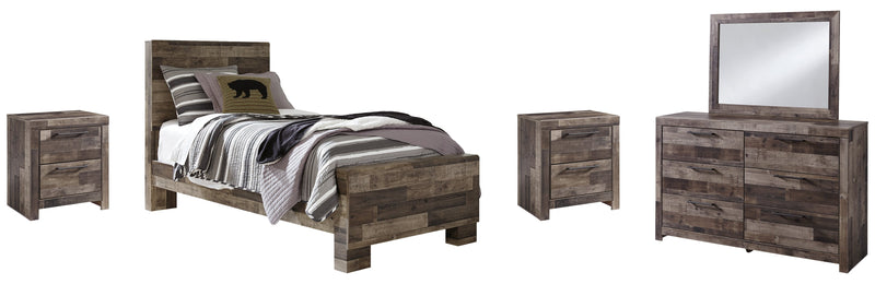 Derekson Brown Panel Bedroom Set with Storage