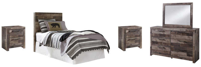 Derekson Brown Panel Bedroom Set with Storage