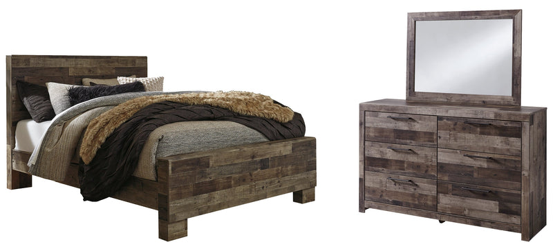 Derekson Brown Panel Bedroom Set with Storage