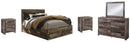 Derekson Brown Panel Bedroom Set with Storage