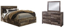 Derekson Brown Panel Bedroom Set with Storage