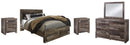 Derekson Brown Panel Bedroom Set with Storage