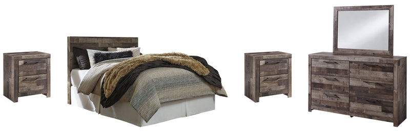 Derekson Brown Panel Bedroom Set with Storage