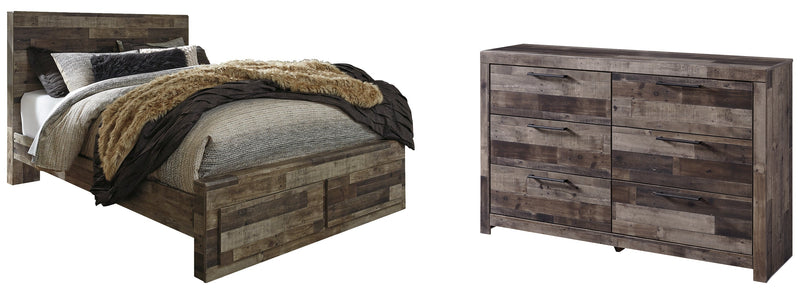 Derekson Brown Panel Bedroom Set with Storage